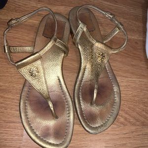 Tory Burch gold sandals